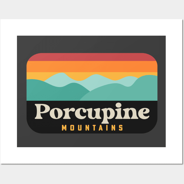 Porcupine Mountains State Park Michigan Vintage Sunset Wall Art by PodDesignShop